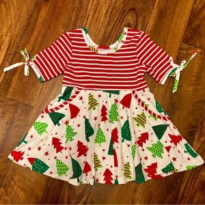 Eleanor Rose Christmas trees dress. Size 2-3